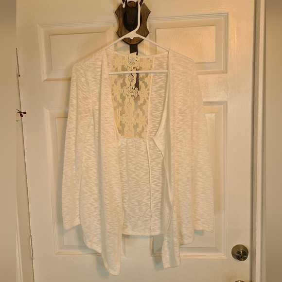 (1209) M Fasis Woman's Lace Blouse, Size: Small, Color: White - Picture 3 of 14